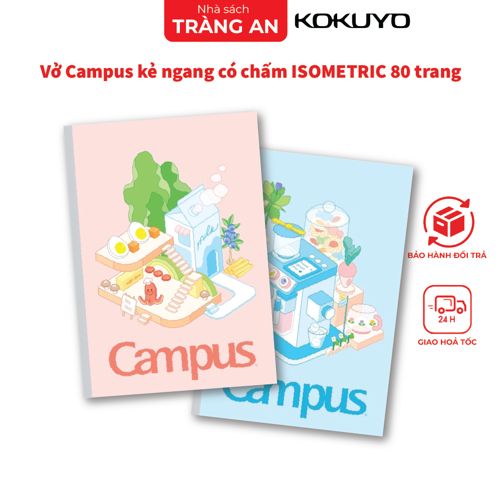 Vở Campus kẻ ngang có chấm ISOMETRIC 80 trang