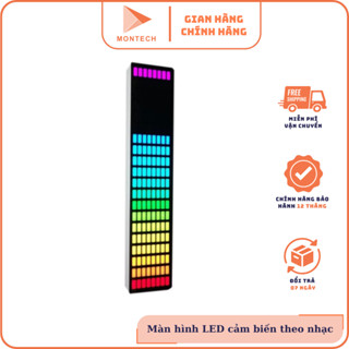 Đèn Led ARGB Nháy Theo Nhạc, Bảng Đèn Led, Màn Hình Trang Trí Có Cảm Ứng Âm Thanh Music Spectrum 10 Chế độ