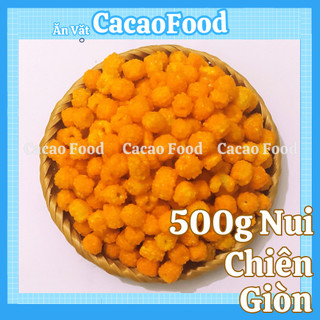 500g nui chiên giòn, nui sấy giòn,hạt sen nui cay sấy gia vị giòn tan