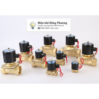 [LOẠI TỐT] Van điện từ nước phi 13, phi 21, phi 27 và phi 34. Van nước điều khiển bằng điện.