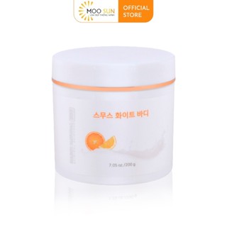 Kem Body Narci Natural dưỡng trắng da nâng tone Smooth White Cream 200g Hàn Quốc