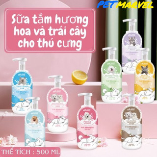 Sữa Tắm Hương Hoa Cho Chó Mèo Mượt Lông , Khử Mùi,  Lưu Hương Đến 7 Ngày BORAMY chai 500ml
