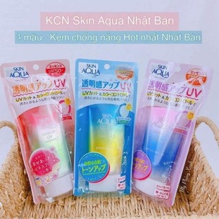 Kem chống nắng nâng tone da trắng hồng Skin Aqua nội địa Nhật