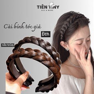 Cài thắt bính/ bện tóc giả phong cách tiểu thư sang trọng