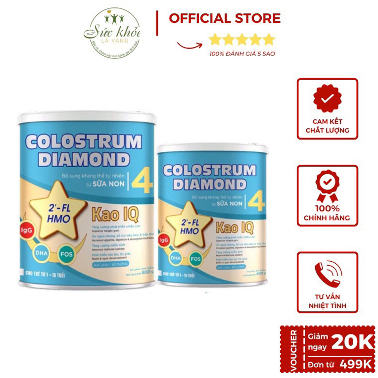 [Chính Hãng] Sữa bột Colostrum Diamond 800g bổ sung sữa non, dinh dưỡng cho mọi lứa tuổi