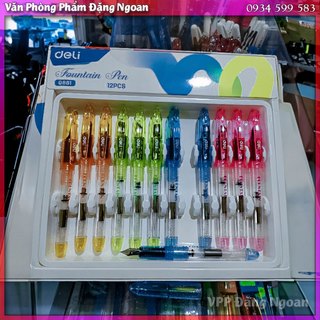 Bút Máy Học Sinh Deli (ảnh thật), Bút Mực Luyện Viết Chữ Đẹp, Nhiều Màu Sắc Dễ Thương Chất Lượng Cao - VPP Đặng Ngoan