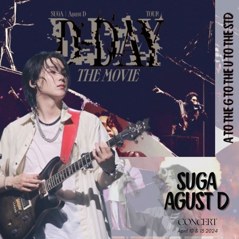 POSTER SUGA D-DAY CONCERT size 20x20cm