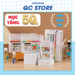 Bộ màu acrylic marker 12 24 36 48 60 bút màu đa năng vẽ trên mọi chất liệu chống nước không trôi giá rẻ QC Store