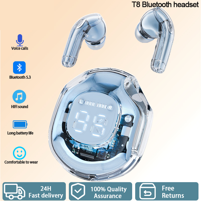 Tai Nghe Bluetooth Không Dây Ultrapods Pro v5.3 Chạm Cảm Ứng Vỏ Trong Suốt Âm Thanh Hifi Có Mic Đàm Thoại