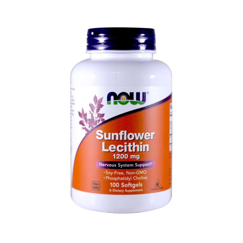 ( Nội địa Mỹ, đủ bill, date 2027) Viên uống chống tắc tia sữa Sunflower Lecithin 1200mg Now 100 viên