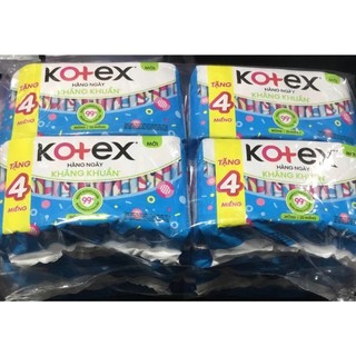 Combo 8 gói kotex hàng ngày kháng khuẩn 20 miếng(cộng 4 miếng )