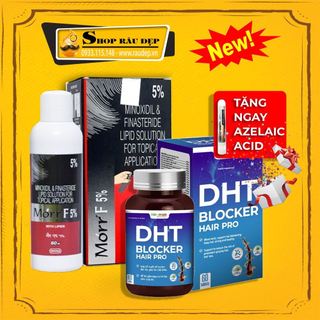  Combo Hỗ Trợ Mọc Tóc Hói Nhanh Morr F5 + DHT Blocker Good Hair Pro
