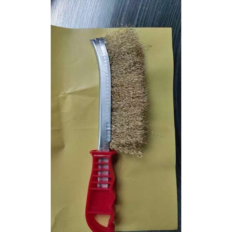 Sale giá rẻ Chổi đánh rỉ sắt bàn chải đồng cán đỏ cầm tay loại đẹp
