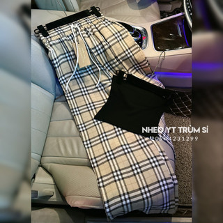Set quần kẻ áo quây