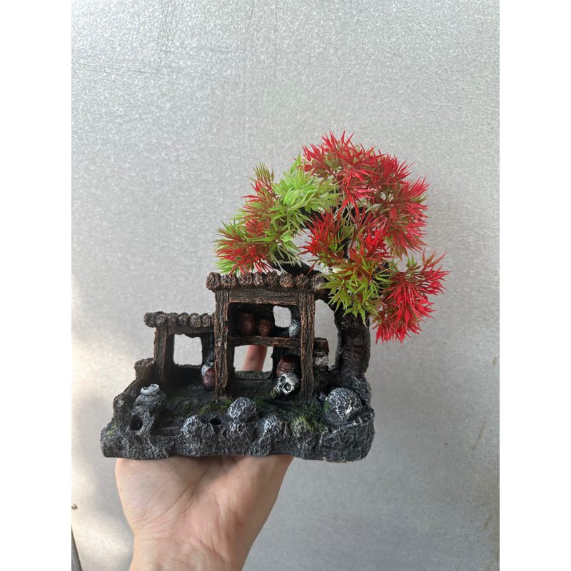 Mô hình tiểu cảnh trang trí bể - Guppy Xanh