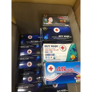 Khẩu Trang Y Tế Duy Ngọc Đen Xì 4 Lớp Hộp 50 Chi