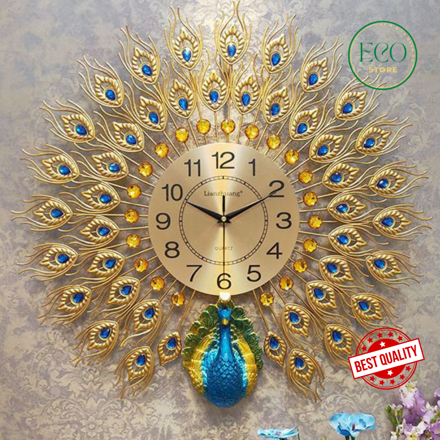 Đồng hồ treo tường trang trí phòng khách quà tặng tân gia - Đồng hồ treo tường Eco Store