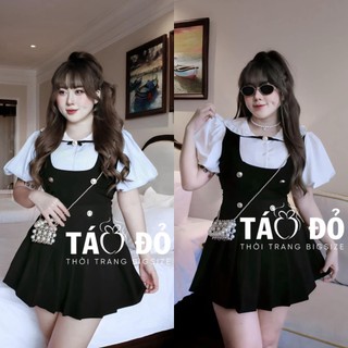 Đầm thiết kế bigsize nơ tay phồng d414 🍎🍎🍎