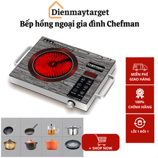 Bếp hồng ngoại gia đình SEKA Chefman , bếp nấu đa năng, mặt kính chịu nhiệt cao, hẹn giờ an toàn, bảo hành 24 tháng