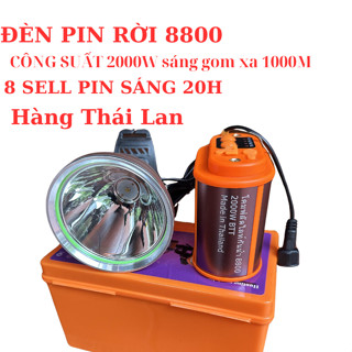 Đèn pin đội đầu siêu sáng  pin rời đeo hông mã 8800 hàng Thái Lan choá 10cm sáng siêu gom xa 1000 thời gian sáng 15h-20h