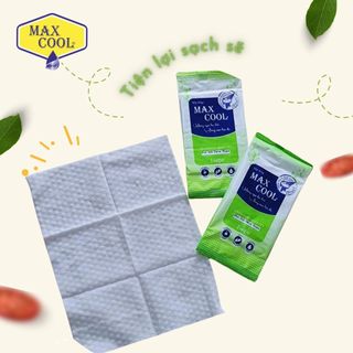 100 cái khăn ướt bao bì  MAX COOL(16 x 19cm)