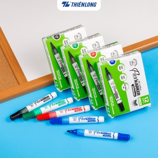 Combo 5/10/20 Bút lông bảng Thiên Long Flexoffice FO-WB02/XK - Mực màu đậm, tươi sáng, dễ xóa khi lau bảng
