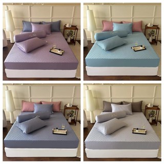 Bộ ga gối lụa tencel mềm mịn mát hàng cao cấp kèm gối ôm