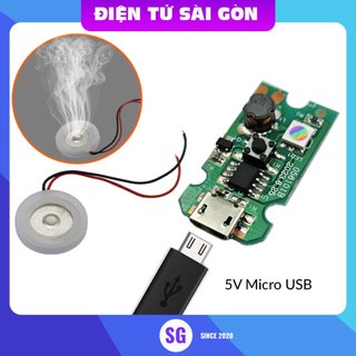 Mạch phun sương siêu âm 108KHz USB 5V kèm sẵn đầu phun sương tạo độ ẩm