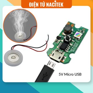 Mạch phun sương siêu âm 108KHz USB 5V kèm sẵn đầu phun sương tạo độ ẩm