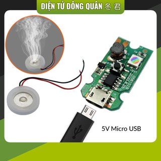 Mạch phun sương siêu âm 108KHz USB 5V kèm sẵn đầu phun sương tạo độ ẩm