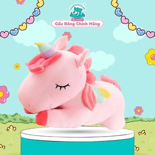 Gấu bông Unicorn nằm dễ thương chất co dãn mềm mịn cao cấp Gấu Bông Online
