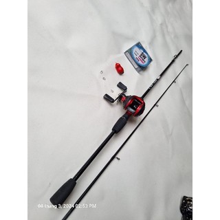 Bộ Cần lure Rise Spin sói den máy ngang giá rẻ1m65 1m8 2m1