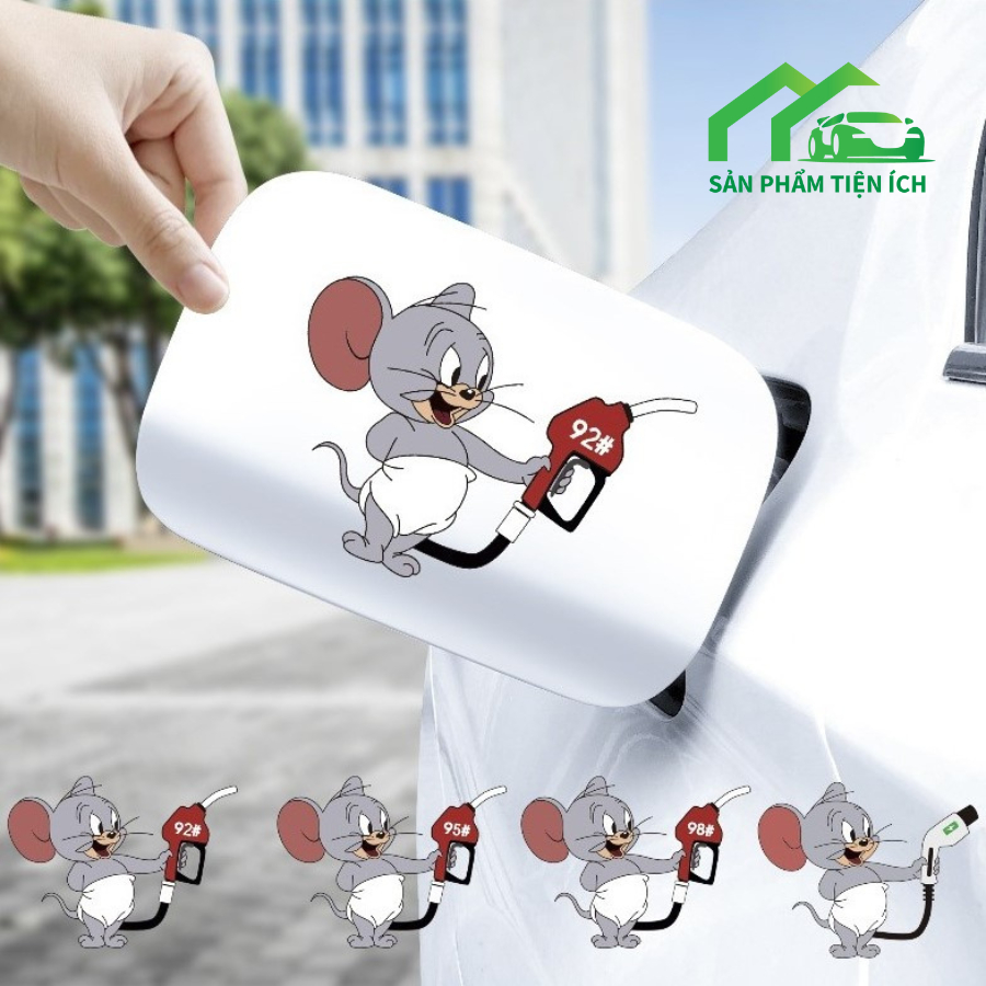 Decal Dán Xe nắp bình xăng Jerry