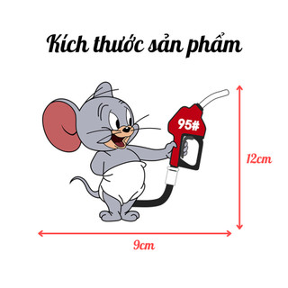Decal Dán Xe nắp bình xăng Jerry