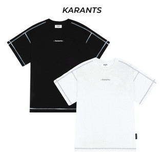 Áo Thun Phối Chỉ Nổi Karants Local Brand Hot Trend Form Oversize - KR66