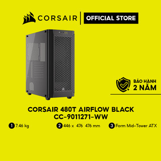 Vỏ máy tính Corsair 480T Airflow Black/CC-9011271-WW