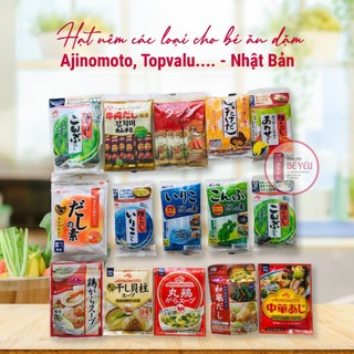 Hạt nêm Nhật các loại cho bé ăn dặm Ajinomoto, Topvalu....