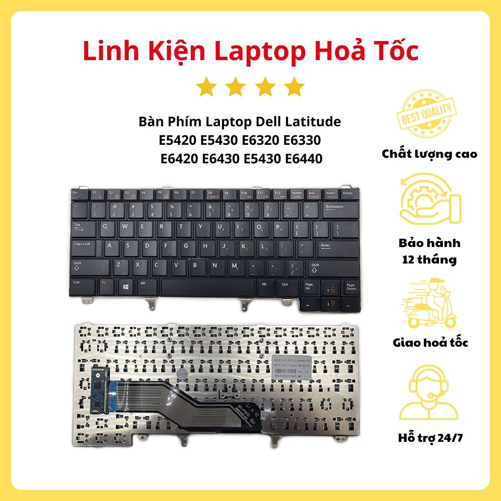 (HOẢ TỐC) Bàn Phím Laptop Dell Latitude E5420 E5430 E6320 E6330 E6420 E6430 E5430 E6440 New 100%