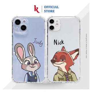 Case ốp lưng iphone đôi Judy và Nick cho 17 air 16 15 pro max 15plus 14 13 12 promax 11 mini 6 6s 7 8 plus x xr xs Se