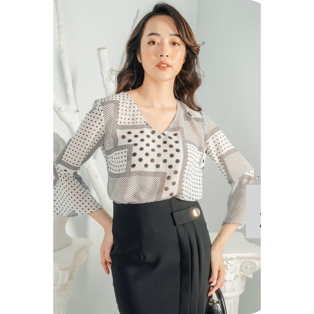 Áo Sơ Mi Voan Họa Tiết Phong Cách Boho