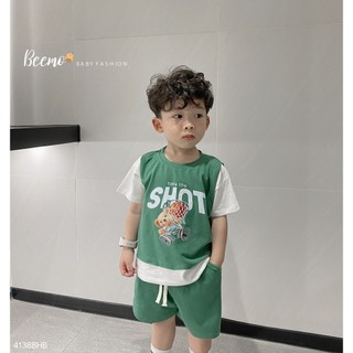 sét cộc tay beemo cho bé từ 9-24kg, chất liệu 100% coton chính phẩm thoáng mát và thám hút mồ hôi