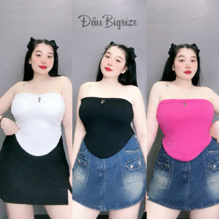 Áo ống dáng croptop bigsize nhiều màu sắc vải borip có mút co giãn ôm eo tôn dáng a63