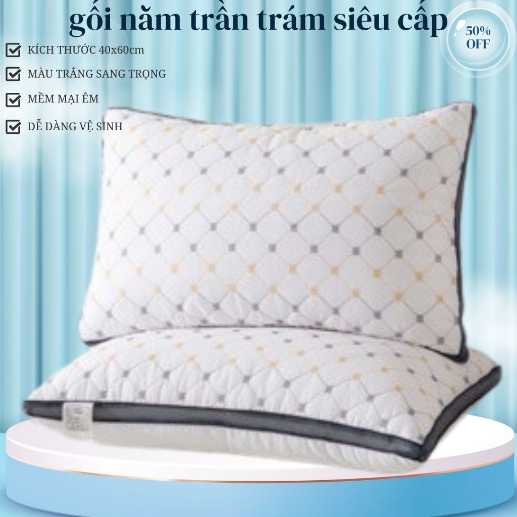 Ruột gối bông trần Trám hàng nhập khẩu loại 1 45x65cm -Ruột gối trần quả trám cao cấp - ruột gối sịn