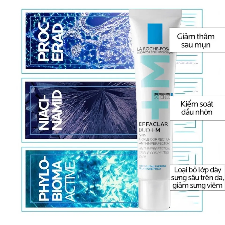 Kem dưỡng giảm mụn nhanh 8 giờ La Roche-Posay Effaclar DUO+ M 7.5ml/40ml | BigBuy360 - bigbuy360.vn