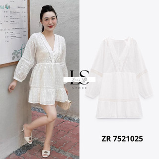 Váy babydoll cổ V TQXK thời trang thanh lịch tiểu thư sang chảnh đi chơi đi du lịch | Order