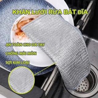 Giẻ Lau Bếp Dây Kim Loại Lau Bồn Rửa Chén Cọ Rửa Xoong Nồi Chén bát đa năng tiện dụng