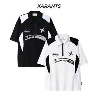 Áo Polo Phối Racing Karants Local Brand Streetwear Form Oversize - KR55