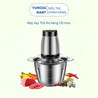 Máy xay thịt yunoza đa năng inox 4 lưỡi siêu bền mẫu mới có bảo hành năm 2023
