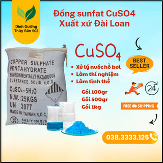 Đồng sulfate làm tinh thể , tạo màu xanh nước hồ bơi - ngừa nấm cá, cắt rong rêu
