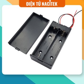 Hộp pin 18650 2 cell có nắp và công tắc - aaoh